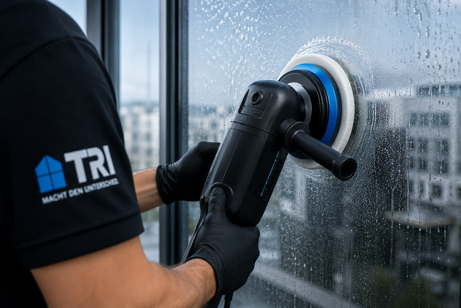 Professionelle Fensterpolierung durch TRI Reinigungsservice